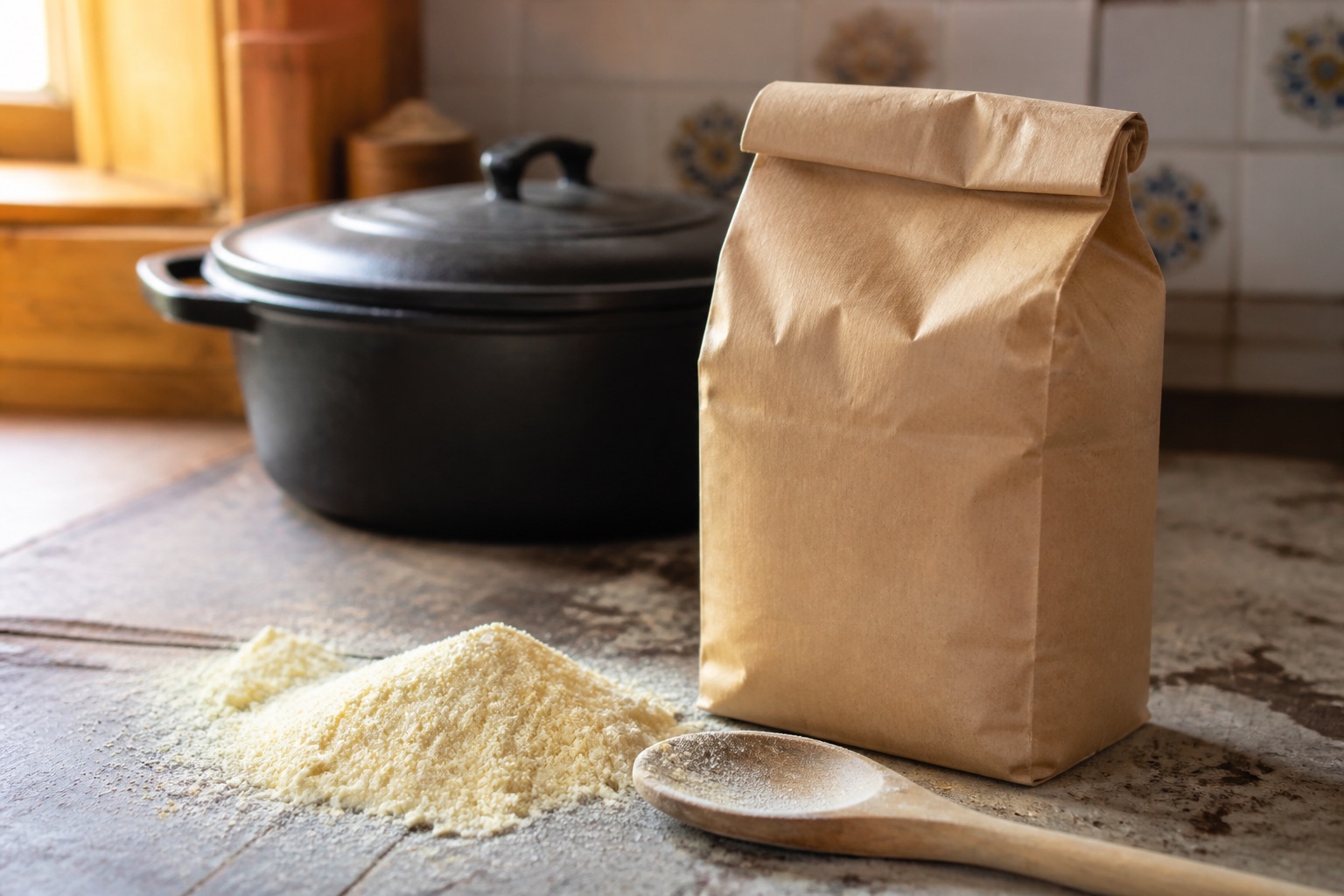 A bag of masa harina